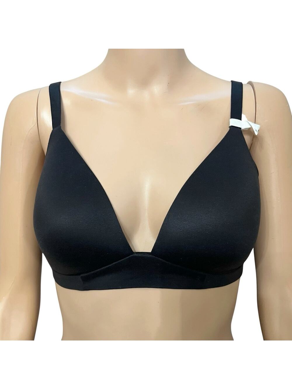 NEW Sunnie By Aerie Wireless Tshirt Bra 34D Black Pullover Plunge Molded Lined